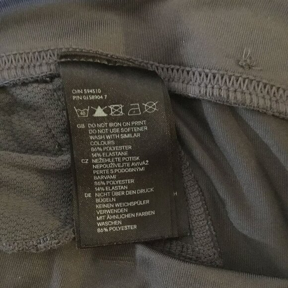H & M Sport Leggings Zip Leg Full Length Size Small in Gray Activewear Exercise - Picture 10 of 10